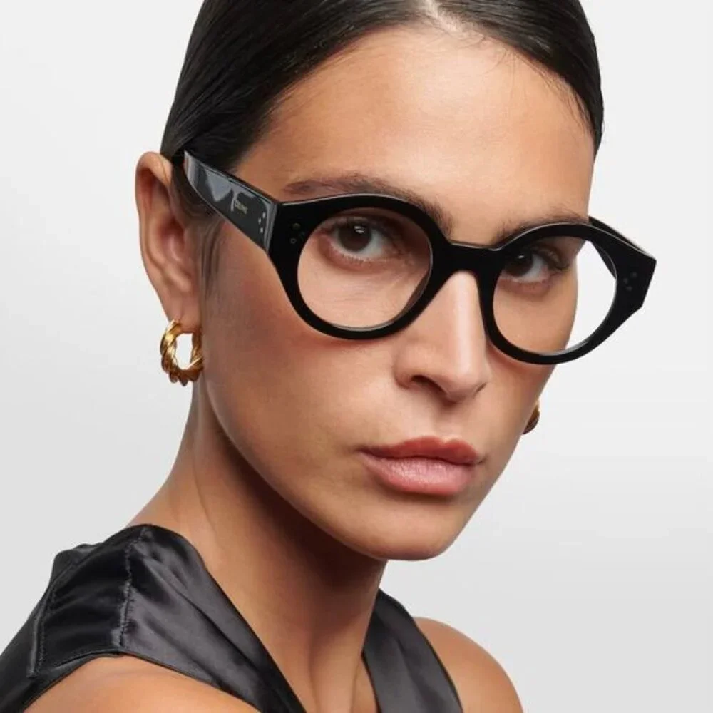 Celine CL50123I 052 Eyeglasses Havana 48mm Round Frame